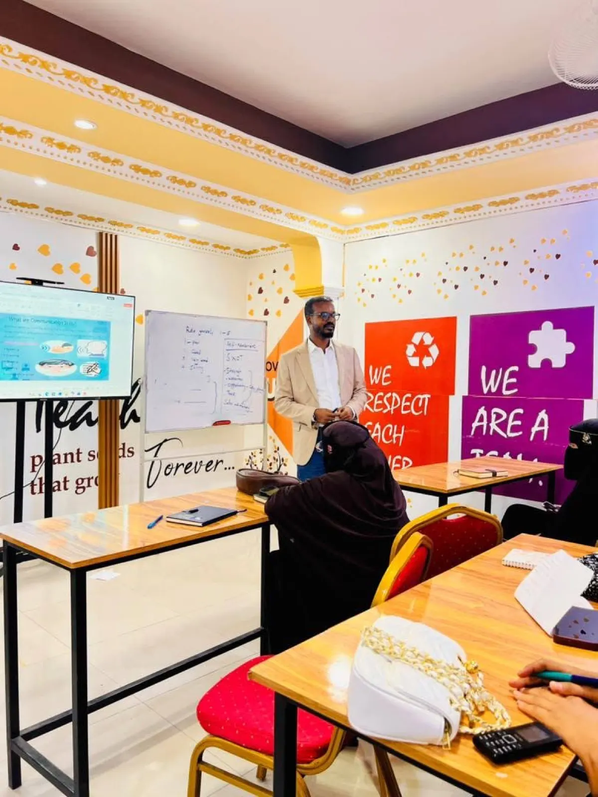 A facilitator leading a workshop at IDEA